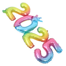 Ballons métallisés décoratifs pour les fêtes du Nouvel An 2025, pour la maison et l'école