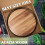Πικάπ 12" Wood Lazy Susan, Πικάπ οργάνωσης κουζίνας με ατσάλινα πλαϊνά, Πικάπ 360 μοιρών για 2