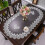 Nappe brodée, chemin de table en dentelle, chemin de table ovale pour table basse, napperon, set de table, écharpe de chevet ou de commode 1