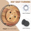 Πικάπ 12" Wood Lazy Susan, Πικάπ οργάνωσης κουζίνας με ατσάλινα πλαϊνά, Πικάπ 360 μοιρών για 4
