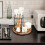 Πικάπ 12" Wood Lazy Susan, Πικάπ οργάνωσης κουζίνας με ατσάλινα πλαϊνά, Πικάπ 360 μοιρών για 5