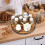 Πικάπ 12" Wood Lazy Susan, Πικάπ οργάνωσης κουζίνας με ατσάλινα πλαϊνά, Πικάπ 360 μοιρών για 6