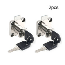 Cabinet Lock Stainless Steel Plated Drawer Locks With Keys Suitable For Desk Drawers Electric Cabinets And Tool Boxes 16X21Mm