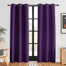 Royal Purple Blackout Curtains 80 in L x 34 in W Grommet