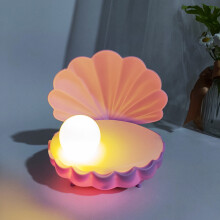Perlové nočné svetlo, dekorácia morskej panny, mušľa, nočná lampa, vianočné nočné svetlo, mušľa, detské nočné svetlo do domácnosti,
