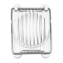 Luncheon Meat Slicer, Boiled Egg Fruit Soft Cheese Slicer Cutter, Stainless Steel Wires, Cuts 9 Slices (White)