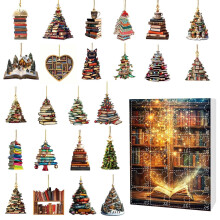 Calendrier de l'Avent, compte à rebours de Noël, jolie boîte cadeau en acrylique avec décoration, pour la famille et les amis.