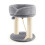 Cat tree cat scratching post with soft seat sisal tower for cats gray 2