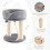 Cat tree cat scratching post with soft seat sisal tower for cats gray 5