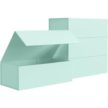 Lot de 4 boîtes cadeaux magnétiques 30,5 x 15 x 10 cm – Emballage de luxe pour anniversaires, Noël, cadeaux de demoiselles d'honneur, compatible
