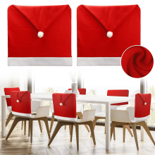 db piros karácsonyi székhuzat (48,3 cm x 65,9 cm), étkező-/konyhai huzatok, karácsonyi partidekorációk – kompatibilis a standard székekkel