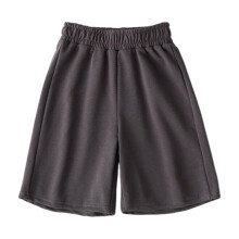 Itsun Boys Shorts,Shorts for Boys,Children's Summer Solid Color Casual Sports Pants With Pockets And Flower Buds Shorts for Kids Dark Gray 5-6 Years