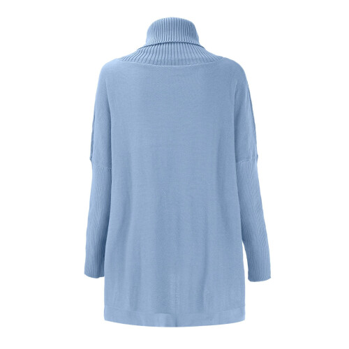 Pulls pour femmes à col roulé et manches chauve-souris, pulls amples et oversize, pulls en grosse maille 2