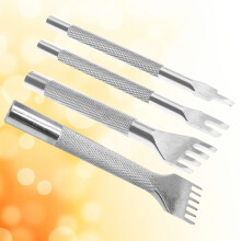 4 st 4 mm DIY stål läderstansverktyg läder sömnad verktygssats