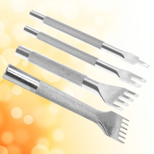 4 buc. 4 mm DIY oțel piele perforator scule cusut piele instrumente