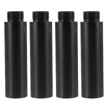 4Pcs Desk Mic Stand Extension Tube for Microphone (Black)
