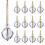 Palline di cristallo decorative in acrilico, 8 pezzi 1