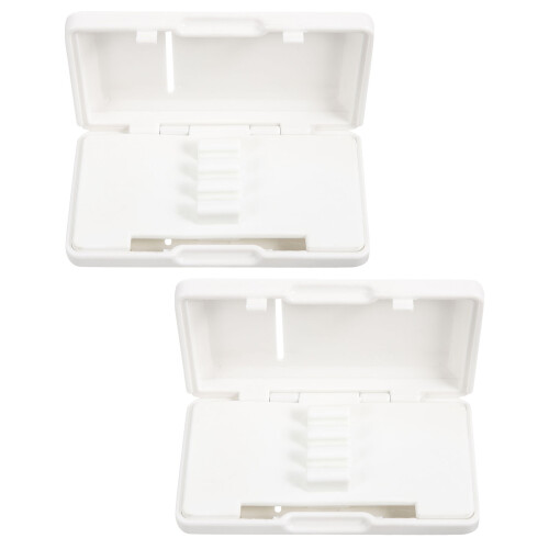8Pièces Boîte Blanche ABS Rangement Anches Saxophone & Clarinettes 2