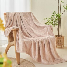 Super Soft Throw Blanket Taupe Premium Silky Flannel Fleece Leaves Pattern Lightweight Bed Blanket All Season Use (Taupe, Throw(50"x60"))