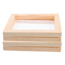2 Pcs Wooden Paper Frame Making Paper Screen Papermaking Mould DIY Crafting Frame Paper Making Screen Papermaking Frames