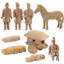 Statue de guerriers en terre cuite, décoration, sculpture artisanale en PVC, figurine