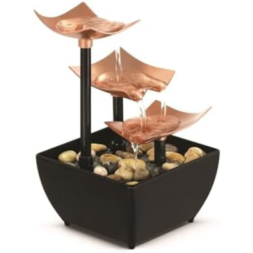 Fontaine de table à 3 niveaux EnviraScape Silver Springs avec