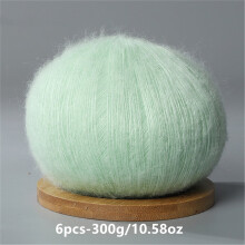 6pcs Mohair Yarn Crochet and Hand Knitted Knitting Crocheting DIY Wool Thread Spring and Summer Soft and skin friendly 50g/pc