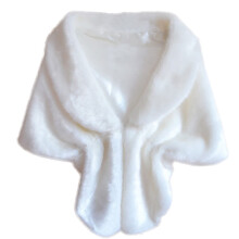 Xale feminino de pele sintética estilo anos 1920, ideal para noivas e meninas. Estola de pele sintética cor vison, perfeita para casamentos. Xale