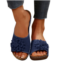Sandale damă, Sandale confortabile pentru femei, Sandale elegante de vară pentru plajă, Încălțăminte confortabilă, Bleumarin 9.5