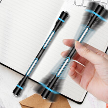 Stylo anti-stress coloré à bille en acier - Outil d'écriture anti-stress, idéal pour les étudiants et le bureau, stylo à bille rotatif double