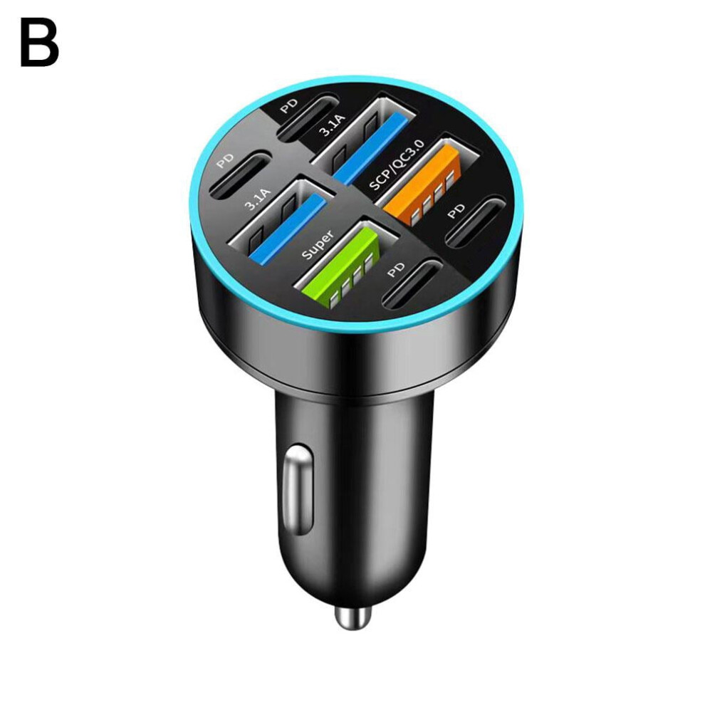 Digital Display Car With 4Usb Car Charger 66W Fast Charging Car Mobile Phone Adapter - B 9450273865942