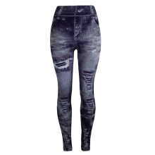 Spodnie damskie LoyisViDion Jeansy damskie Spodnie jeansowe Kolorowe spodnie biodrowe Super Bomb Slim Nine-Minute Pants Navy L