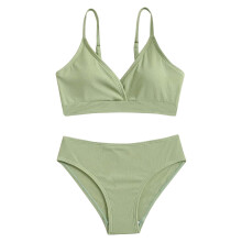 Tweedelige zwemset voor peutermeisjes, sportief, effen, met hoge taille, bikini, geschikt voor 12-14 jaar.