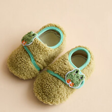 Scarpe e calzini invernali per neonati: scarpine pre-camminata con suola morbida e antiscivolo, decorate con coniglietti e rane, con chiusura facile