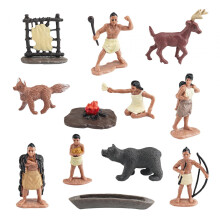 12 Pieces Indian Figures Character Home Decor Adornments American Figures Indian