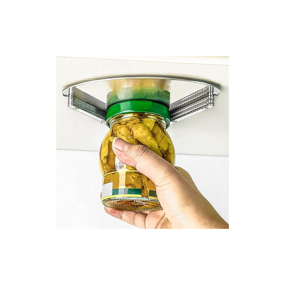 ZCLatest Jar Opener â Under-Cabinet, Stainless Steel, for Seniors with Arthritis or Weak Hands â Compatible with Jars, Cans & Bottles