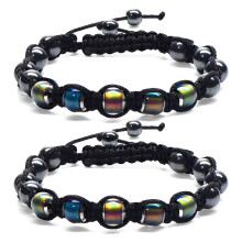 DESIGNICE Adjustable Mood Bracelet for Women & Kids – 2-Pc Thermochromic Color-Changing Beads, Compatible with All Wrist Sizes