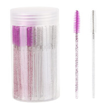 100 buc pensule de sprâncene din cristal de unică folosință pentru extensii de gene, perii de gene cu recipient (violet, alb)