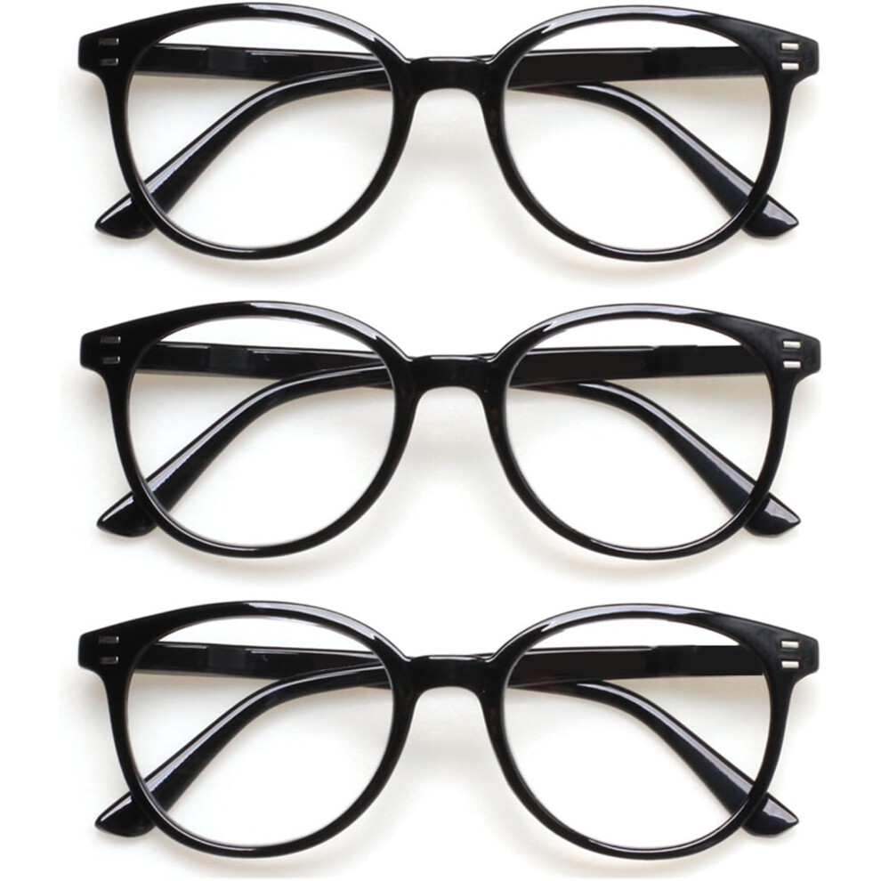 Reading Glasses Spring Hinge Black/Tortoise 3 Pack