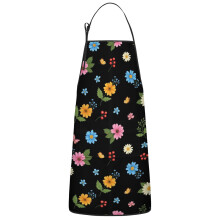 Grembiule in cotone e lino con stampa floreale Pioneer Flower, con tasche, impermeabile e regolabile, 33x27 pollici, ideale per cucina, giardinaggio,