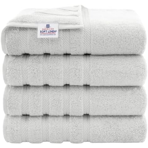 Σετ πετσετών μπάνιου Luxury4Piece, 600GSM100% βαμβακερές πετσέτες χαμάμ για μπάνιο, μεγάλες