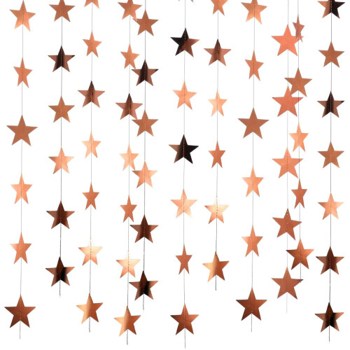 Glitter Star Garland 5-Pack 157 ft