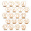 Wooden Hexagonal Table Numbers 20 pcs Beige 1