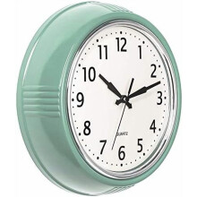 Retro Red Wall Clock 12 Inch Silent Quartz Battery Clock