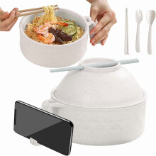 Microwave Ramen Bowl Set with Utensils – 800 ml