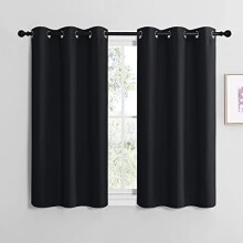 Blackout Curtains with Silver Grommets 34x60in (2 Panels)