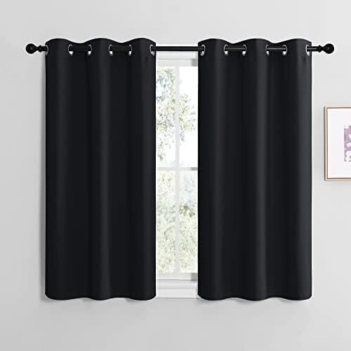 Blackout Curtains with Silver Grommets 34x60in (2 Panels)