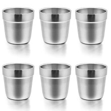 6oz nerezové poháre pre batoľatá s dvojitou stenou, 6 ks