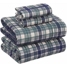 100% Cotton King Sheet Set, Percale Weave, 4-Piece