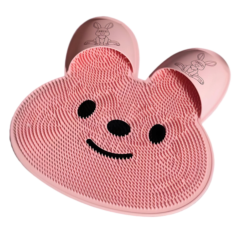ACDANC silicone shower foot scrubber 17.7x17.7 inch pink